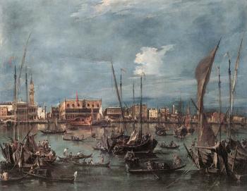 弗朗西斯科 格拉蒂 The Molo and the Riva degli Schiavoni from the Bacino di San Marco